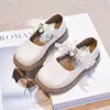 Zapatos Mary Jane para Niñas Estilo Otoño 2026 Moño Suela Suave Zapatos Pequeños de Piel Zapatos de Princesa Escolares para Niños Zapatos Negros para Actuación