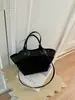 Bolso Vintage Estilo Coreano Nuevo 2026 Transfronterizo, Bolso de Lona con Diseño de Nicho de un Solo Hombro, Bolso Tote de Lona con Retazos de Gran Capacidad