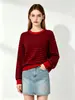 Yidi Exportado a Europa y América, Nueva Camisa Básica Estilo Otoño, Algodón Puro, Cuello Redondo, Corte Holgado, Bordada, Color Sólido, Versátil, Adecuada para que las Mujeres la Usen Afuera