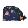 Gorro quirúrgico para hombre de algodón, gorro redondo, gorro de enfermera para quirófano, gorro quirúrgico con estampado, gorro de trabajo ajustable para mujer doctora