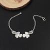 Joyería de Estilo Étnico Hecha a Mano Plata Imitación Miao Pulsera DIY Base Portadora Vacía Adornos para Incrustar Recorte Mariposa Pequeña Corazón Adornos de Mano