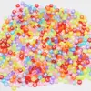 Cuentas Redondas de Letras Acrílicas 4X7mm 26 Alfabetos Ingleses Letra Única Color Mixto para Hacer Joyería DIY