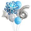 Cross-border Novo Tema Congelado Floco de Neve prata Balão Digital terno Tema Decoração de Festa de Aniversário