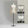 Tienda de Ropa Modelo Femenino Estante Vestido de Novia Ventana Maniquí Falso Modelo Femenino de Medio Cuerpo Accesorios Soporte de Exhibición Cuerpo Completo