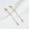 Cor de ouro 14K corrente estendida corrente de cauda corrente de cauda estendida para joias DIY feitas à mão pulseira colar acessórios de conexão de cauda estendida material