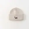 Estilo K Chapéu de Tricô Infantil Outono e Inverno Bebê Cachorrinho Bordado Chapéu Quente com Proteção para Orelhas para Meninos e Meninas Chapéu Pulôver de Lã
