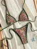 Comércio Exterior Transfronteiriço Novo Europeu e Americano Sessão de Fotos de Biquíni Maiô Dividido de Praia Feminino Lantejoulas Toque de Luxo Conjunto de Biquíni