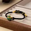 Pulsera Colgante de Calabaza Esmaltada Tejida a Mano, Pulsera de Cuerda Roja para Hombres y Mujeres, Pulsera Tejida para Parejas, Regalo de Buena Suerte