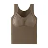 Chaleco Térmico Yu Zhaolin para Hombre y Mujer Capa Base Sin Costuras para Mujer con Almohadilla en el Pecho Sujetador de Top Interior de Color Puro para Mujer
