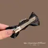 Pinza para el Cabello con Lazo de Pedrería Perla Negra 2026 para Mujer, Pinza de Pato Estilo Coreano Lindas para Recoger el Flequillo
