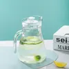 Juego de Agua de Vidrio de Alta Calidad Recomendado por Celebridades de Internet para Uso en Casa en la Sala de Estar, Vaso de Agua de Lujo Ligero con Asa, Combinación de Tetera, Jarra de Agua Fría