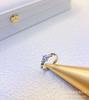 Anillo de moda nuevo imitación moissanita no se decolora estilo ins nicho personalidad tendencia anillo de alto sentido joyería