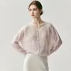 Campbell Yarn ~ Cárdigan de punto 75% cachemir, 25% seda de morera, cuello en V para mujer, calado, fino, suéter de corte holgado