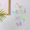 Decoração de parede de borboleta oca 3D oca de imitação de metal borboleta decoração de parede para sala de estar tridimensional adesivo de decoração de borboleta