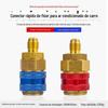 Conector rápido de fluorinação para ar condicionado automotivo r134a, alta e baixa pressão, ferramenta de conexão rápida de conversão de refrigerante líquido para plantio de neve