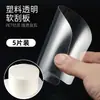 Conjunto de 5 peças para assar raspador macio de bolo transparente raspador de plástico semicírculo ferramenta de raspagem para cobertura de massa de creme de bolo