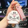 Doraemon Criativo Silicone Moeda Bolsa Chaveiro Pingente Jingle Gato Bolsa De Armazenamento De Moedas Enfeites Pendurados Atacado