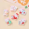 Mini Mahjong Miau Miau Dibujo Animado Año Nuevo Accesorios DIY Pegamento de Crema Resina Piezas Pequeñas Pinzas para el Cabello Materiales para Uñas