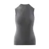 Suéter de lana fina y ligero, cuello alto de otoño/invierno, capa base sin mangas, top de punto de merino ajustado para mujer
