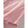 Shorts de Traje Rosa de Algodón y Lino, Simples, Ligeros y Transpirables, Estilo Francés, Nuevo Set de Dos Piezas de Camisa de Algodón y Lino para Mujer, Verano 2026