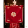Pano para Embalar Casamento, um Par de Conjunto de Dote da Noiva, Pano para Embalar Bacia de Casamento, Pano Vermelho para Embalar da Noiva, Coleção Completa de Suprimentos para Casamento