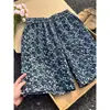 Shorts de Mezclilla Estampados de Estrellas para Hombre, Ambiente Veraniego Americano de Calle, Pantalones Rectos Sueltos de Longitud Media de Nicho
