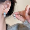 Pendientes de Perla Estrella para Mujer Nicho Lujo Ligero Pendientes Joker Retro Elegante Ins Pendientes de Hada Aguja de Plata 925 Venta al por Mayor