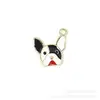 Mix de 22 Pingentes de Animal Cão de Desenho Animado, Joias Fofas para DIY, Acessórios de Liga Metálica com Gotejamento de Óleo, Pingentes Pequenos, Charms para Pulseira