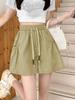 Shorts Rosa Casual para Mulheres, Novo Estilo Verão 2026, Calça Wide-Leg, Fina de Cintura Alta Linha A Solta Calça Yamamoto