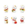 Micro-paisaje Creativo Lindo Gato de la Fortuna Figura Kawaii Granulados Casa de Muñecas DIY Accesorios Decorativos Mini Adornos de Escritorio