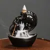 Quemador de incienso de reflujo transfronterizo alta montaña y agua que fluye quemador de áloe y sándalo ceremonia del té Zen decoración creativa para el hogar interior estufa de cerámica