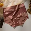 Populares Calzones de Satén Sedoso sin Costuras con Forro de Seda para Mujer, Transpirables, No Aprietan, No se Enrollan, Estilo Triángulo