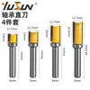 Yusheng 8x 1/2 rodamiento fresa recta 4 piezas fresa para carpintería 8-mango rodamiento fresa de recorte cabezal de fresa recta de doble filo