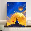 Línea de Camping Cachorro Dibujo Animado Fondo Anime Tela Colgante de Pared Habitación de Estudiante Decoración de Dormitorio Pintura al Óleo Digital