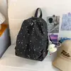 Mochilas Escolares para Estudiantes, Mochilas con Múltiples Compartimentos Estilo Graffiti Estrella para Niñas de Secundaria, Mochilas Ligeras Estilo Ins para Estudiantes de Primaria