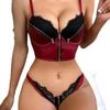 Popular na Amazon, fornecimento do eBay Europeu e Americano lingerie sexy conjunto de três peças sutiã sexy de renda conjunto de duas peças
