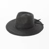 Moda Transfronteriza Europea y Americana Casual Tejido Rafia Teñido a Mano Sombrero de Jazz Sombrero de Paja de Protección Solar para Exteriores a la Moda