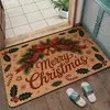 Felpudo de imitación de palmera de coco con diseño de árbol de Navidad más vendido, resistente a la suciedad y fácil de limpiar, duradero y fácil de mantener para la entrada del hogar