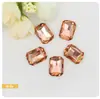 Rhinestones Rectangulares Octagonales con Base Puntiaguda 4*6/8*10mm Plateados Súper Brillantes Accesorios para Pendientes DIY de Mahjong