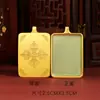 Caixa Gawu de Xizang Pingente Thangka Caixa Vazia de Aço Titânio Banhada a Ouro Thangka Redondo Concha Protetora Colar
