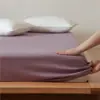 Sábana bajera de algodón 100% peinado de fibra larga, grosor premium, una sola pieza protector de colchón de algodón puro, sábana de cama 100% algodón se venden por separado