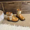 Botas femininas de lona patchwork color block para outono e inverno, cor marrom, de cano médio, estilo Martin, botas de cano curto estilo princesa, amarelas, estilo britânico retrô