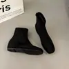 Botines de mujer 2026 de suela plana, que aumentan la altura, versátiles, modernos, de punta cuadrada, sencillos, de corte ajustado, de caña baja