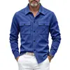 2026 Chaqueta Camisa de Gamuza Transfronteriza para Hombre, Camisa de Punto Multicolores Estilo Ropa de Trabajo para Hombre