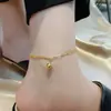 Nuevo Collar de Cuentas Redondas Pequeñas de Venta Caliente Transfronterizo con Empalme para Mujer, Cadena de Suéter de Gama Alta de Moda y Cadena para Clavícula de Nicho