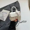 Nova Bolsa Texturizada para Mulheres 2026, Bolsa de Ombro Estampada da Moda, Bolsa Quadrada Pequena Transversal de Ombro Único com Contraste de Cor