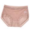 Panty Transparente de Encaje Sexy con Refuerzo Antibacteriano para Mujer, de Malla Fina para Verano, de Cintura Media