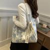 Bolso de mano artístico con personalidad europea y americana para mujer, nuevo bolso de mano de gran capacidad, bolso de hombro moderno para estudiantes, 2024