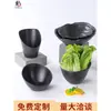 Vajilla de melamina estilo japonés restaurante de hot pot tazón de verduras verdes especial creativo plástico biselado cubo de verduras tazón de condimentos para buffet