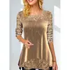 Ropa de mujer para comercio exterior transfronterizo europeo y americano Primavera y Otoño Nuevo wish estación independiente Amazon ebay venta caliente top holgado estampado